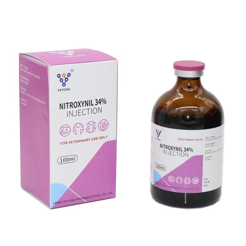 Veterinary Drugs Deworming Animal Health Nitroxynil Injection 34% Medicine Best Price for Cattle