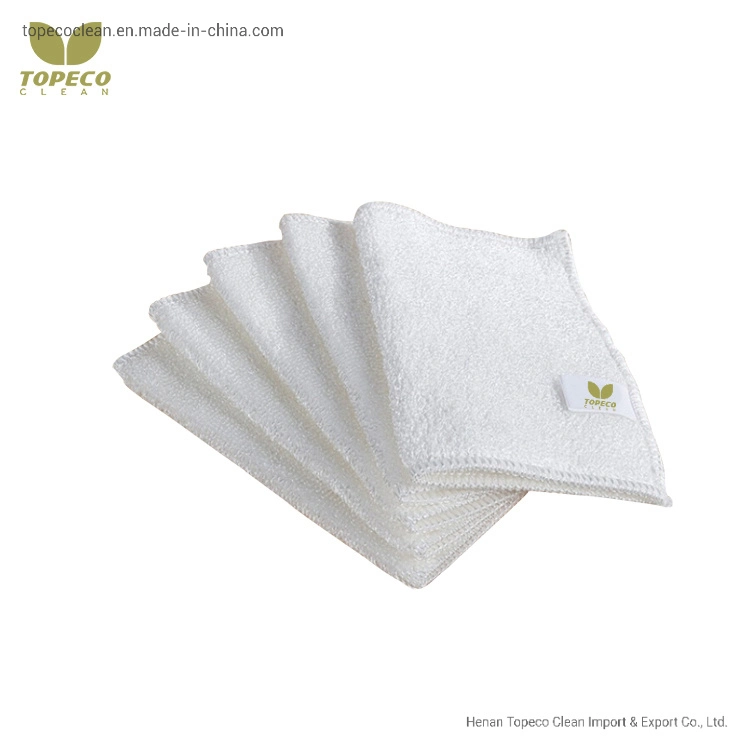 Topeco Wholesale/Supplier Kitchen Cleaning Dish Rags Skin-Friendly Bamboo Cloth Customized Package