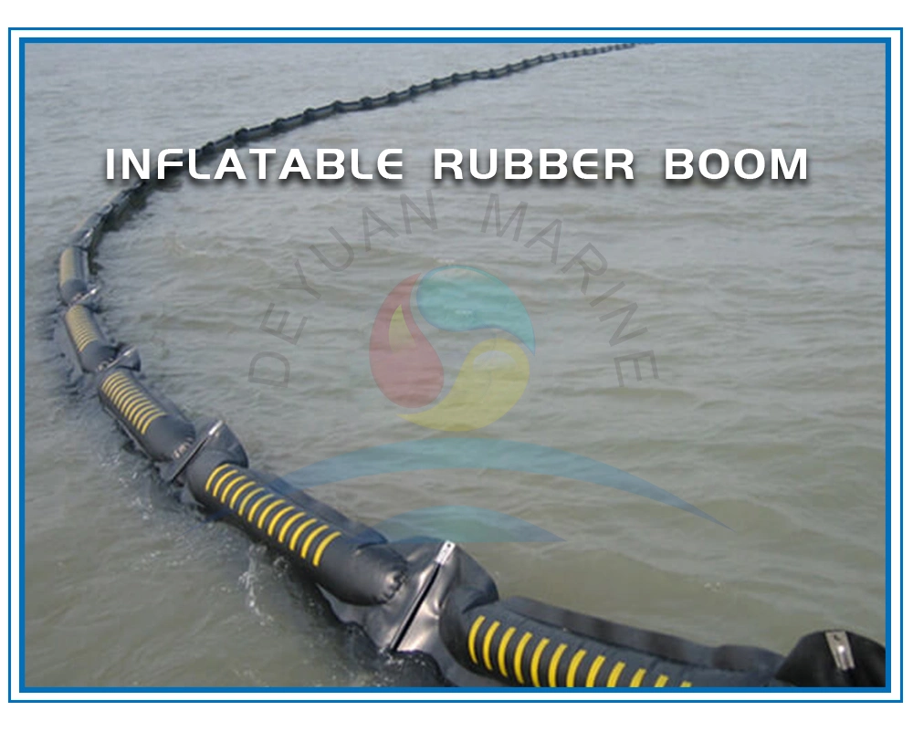 Inflatable Rubber Containment Boom for Oil Spill