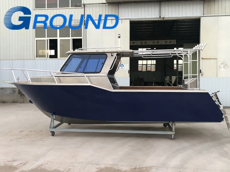 N730 24FT /7.4m Fully Welded Enclosed Cabin Aluminum Alloy Commercial Fishing Boat