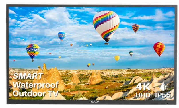 43" Smart Weatherproof 4K UHD Outdoor TV 700nit for Partial Sun(