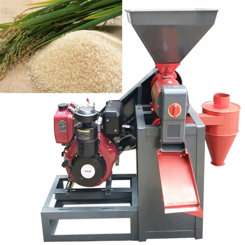 Máquina de molienda de arroz diesel grande comercial, máquina de pelado de grano, máquina de pelado de maíz
