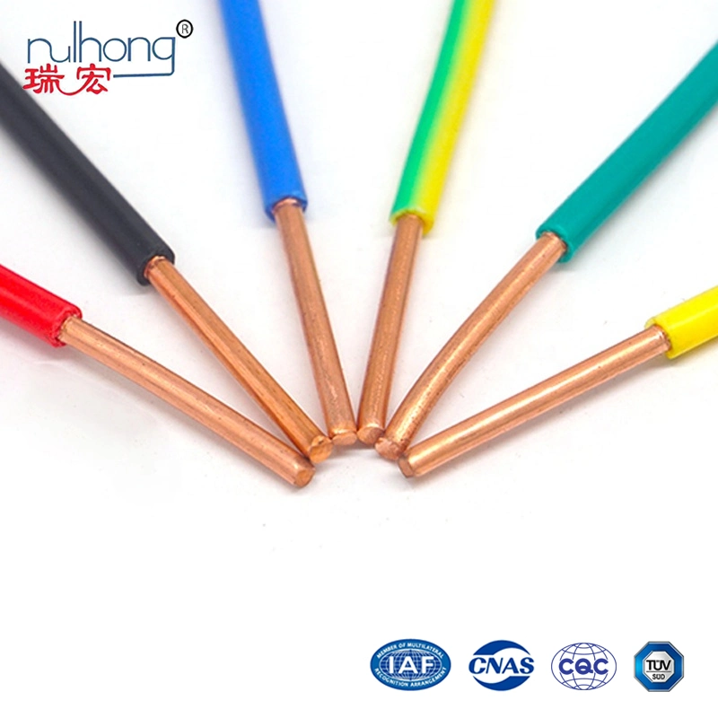 1.5mm 2.5mm 4mm BV/Rvv Single Copper Core Hard Conductor Unsheathed Electric Wire for Housing and Industry