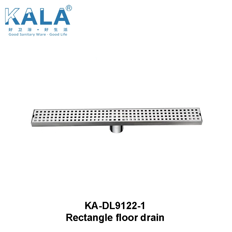 Kala 304 Stainless Steel Rectangle Floor Drain with Different Size Drainer Waste Basket