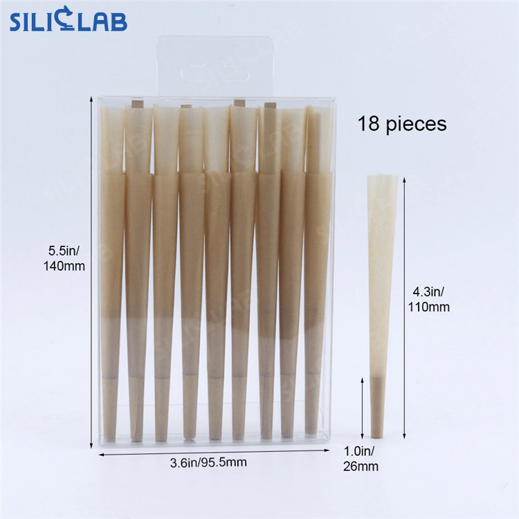 Preroll Rolling Paper Customized Tobacco Pre Roll Cone Papers Smoking Accessories 18PCS/Pet Set