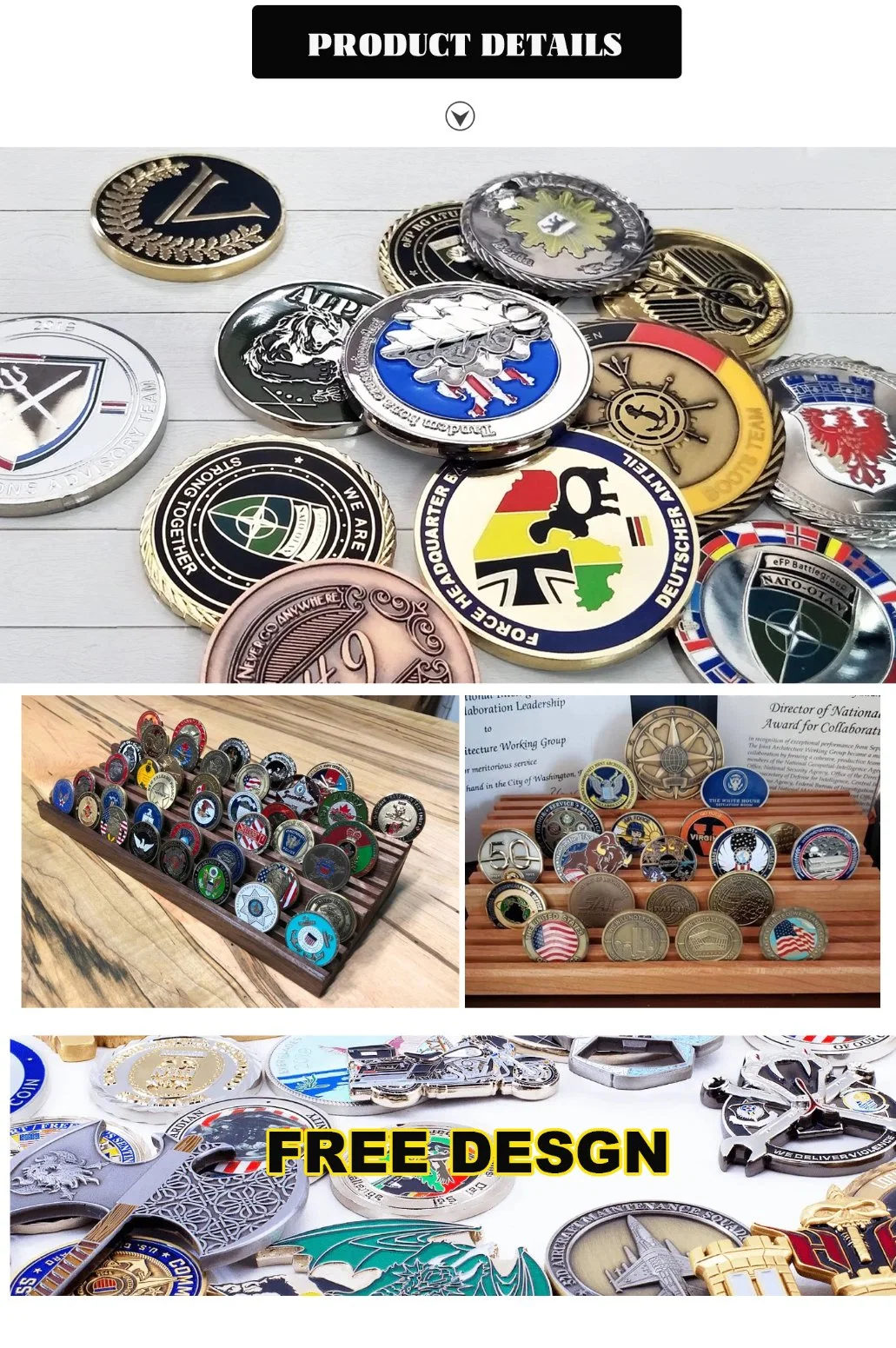 Free Design Die Casting Soft Enamel Silver Plated Zinc Alloy Metal Souvenir Coins