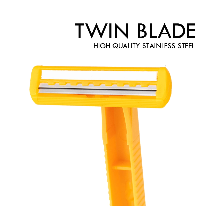 Triple Blade Disposable Razor with White Color