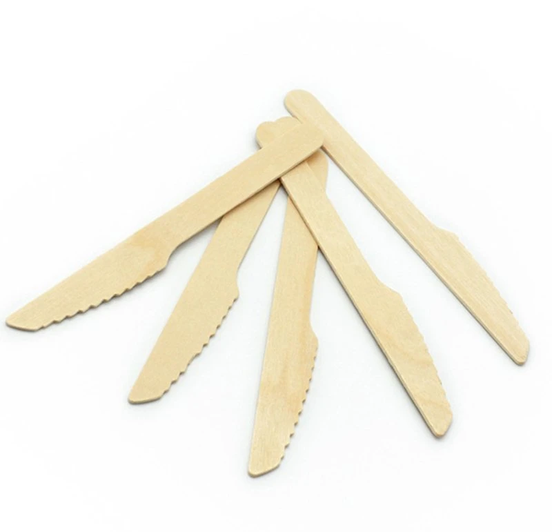 Disposable Wooden Spoons Spoon Fork Knife and Paper Set