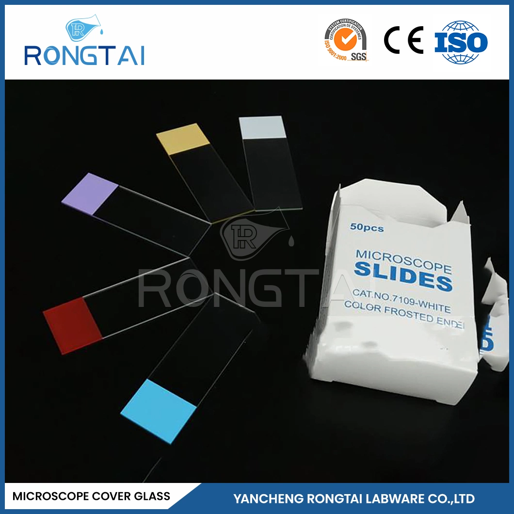 Rongtai Animal Cell Slide Factory Microscopic Slides Double Frosted China 7101 7102 7105 7107 7109 Micro Glass Cleaning Slide