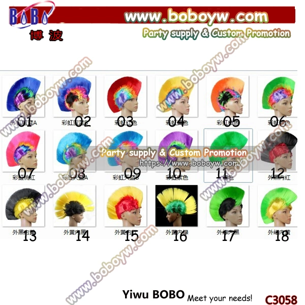 Birthday Party Favor Factory Wholesale Wig Party Wig Funny Afro Wig Halloween Carnival Costumes Party Supply (C3058)