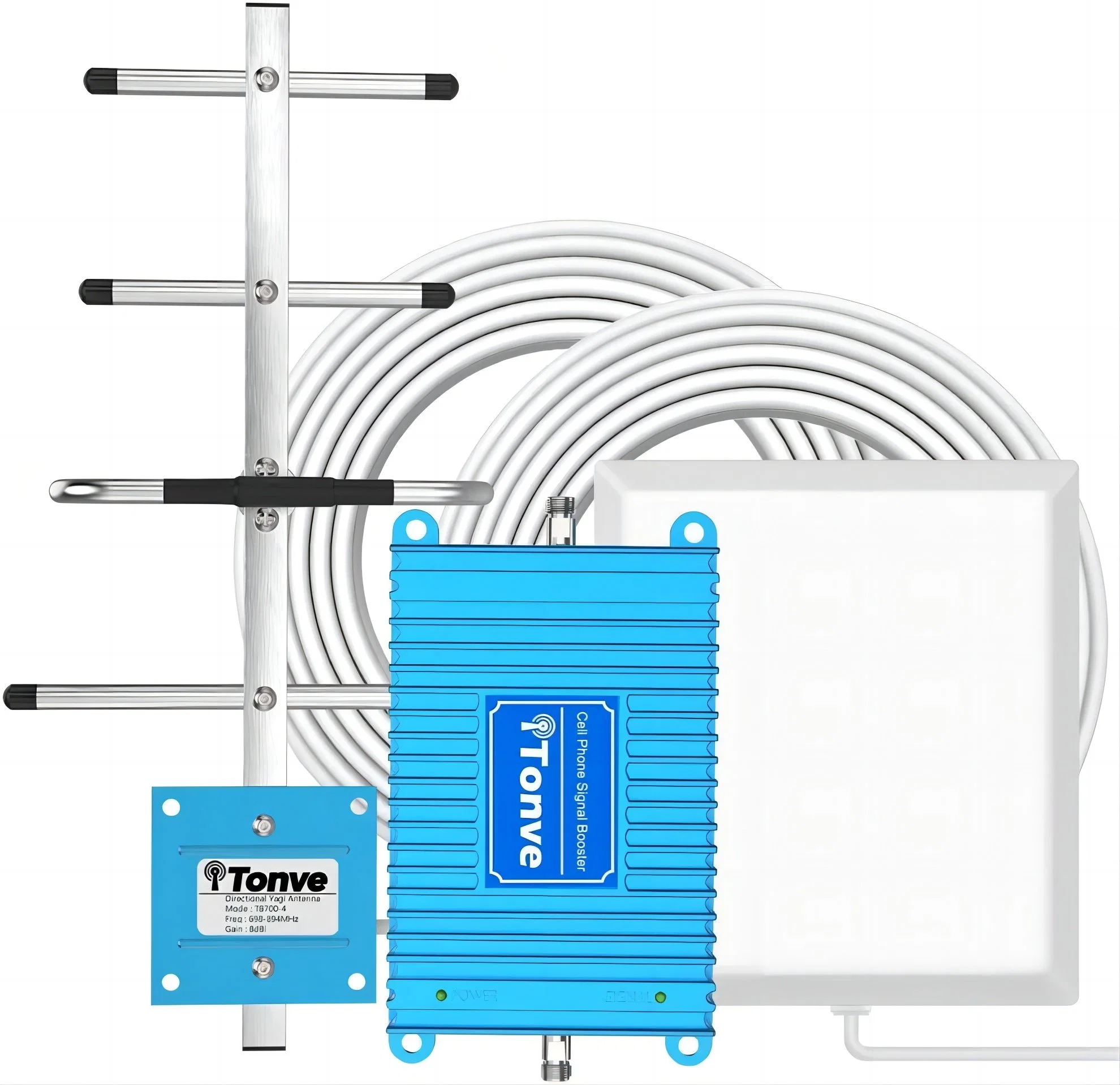 700MHz Cell Signal Booster Verizon Mobile Phone Signal Booster Verizon Repeater mit Verstärker für Mobiltelefone und Panel+Yagi-Antenne