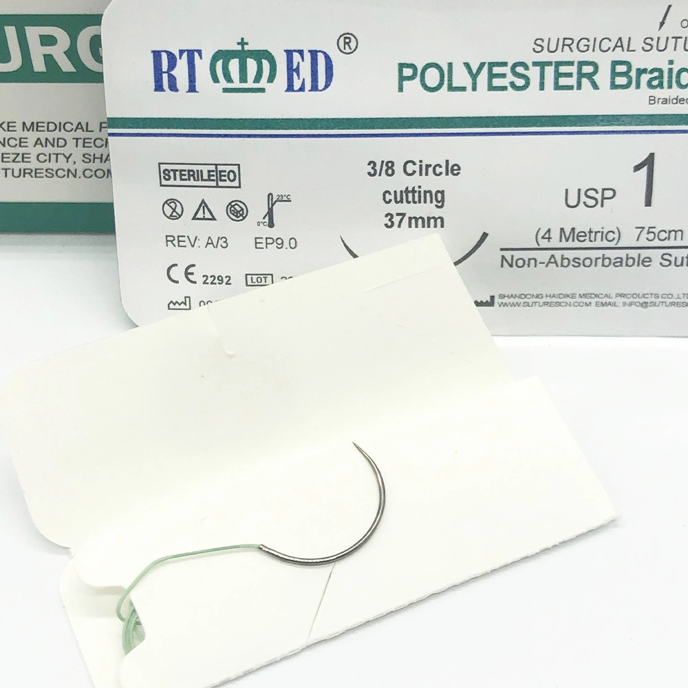 Cheapest Polyester Surgical Sutures Manufacturers High Tensile Strength Rtmed Sutures