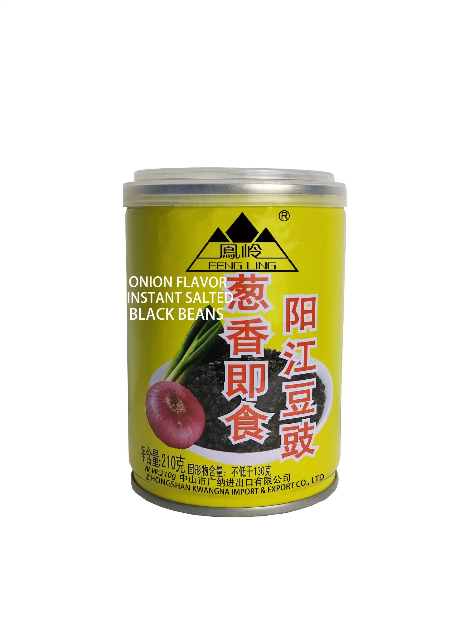 210g-Fengling Yangjiang Onion Flavor Instant Salted Black Beans for Cooking, Seasoning, Dishes, Delicisous.