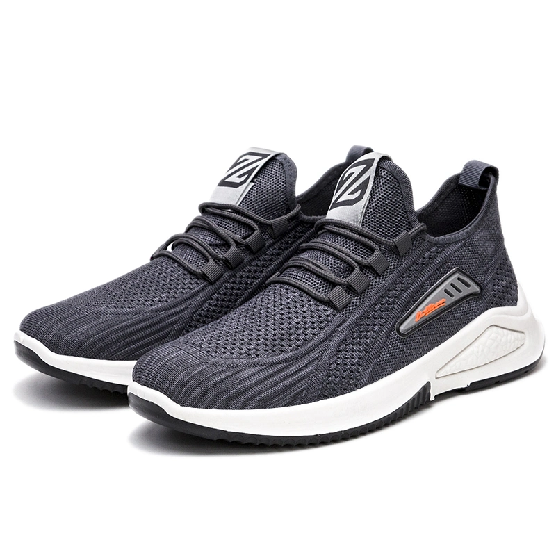 New 2021 Spring Breathable Fly Knitted Athletic Men Trainer Walking Shoes