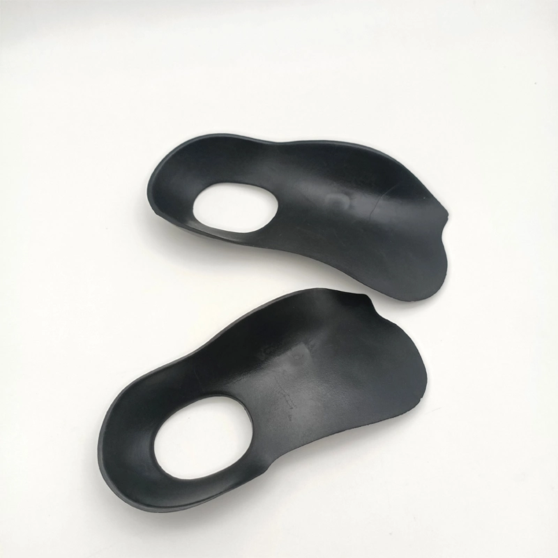 TPR Noir de haute qualité Platfeet Orthotiques talon Pad Arch pied Semelle intérieure de massage demi-taille