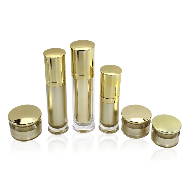 Golden Acryl Kunststoff Kosmetik-Paket für Gesichtscreme Lotion