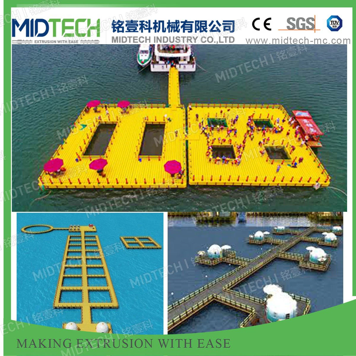 (Midtech Industry) Plastic HDPE/PE Ocean Fishing Raft Hollow Board Extrusion Manufacturer