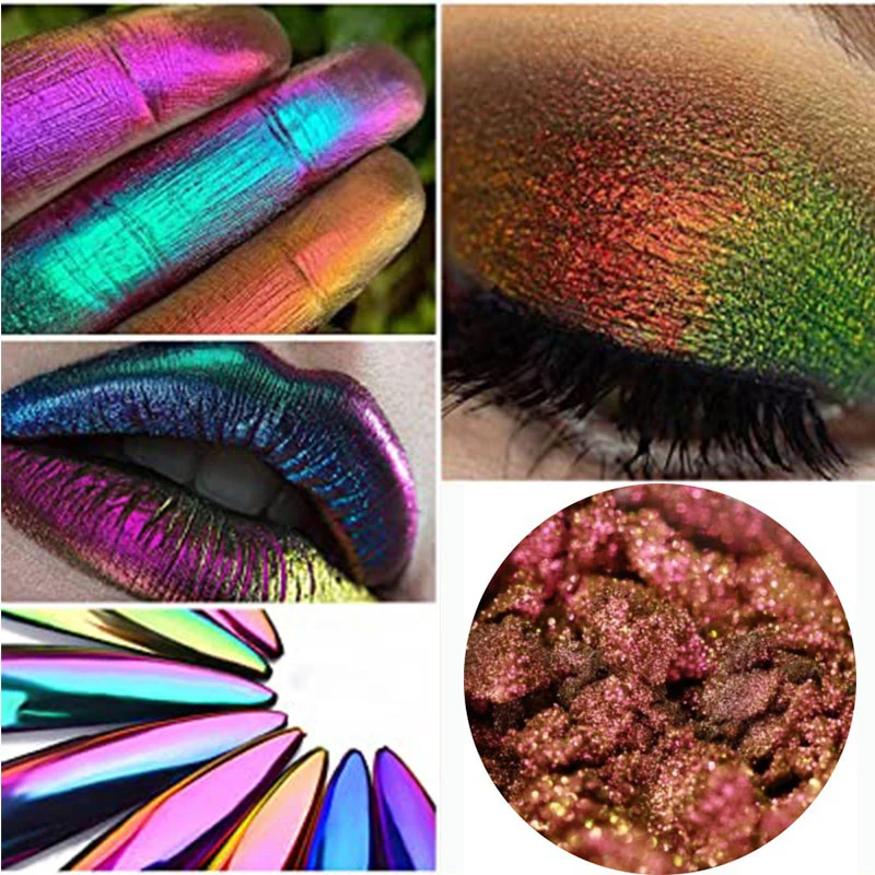 Wholesale/Supplier Cosmetics Pigments Makeup Beauty Decoration Glitter Eyeshadow Private Label Cosmetics Brown Eye Shadow Chameleon Pigment