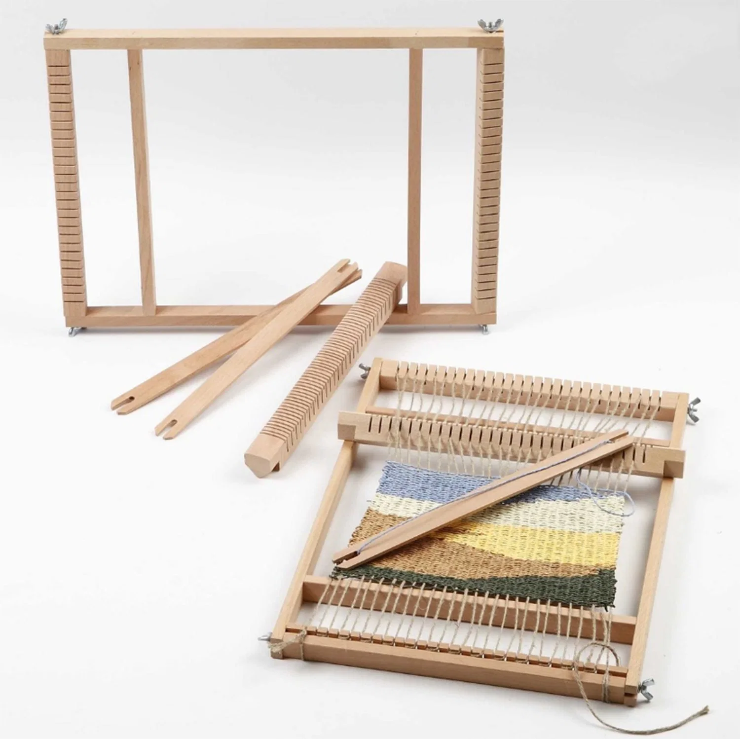 Kids Children Baby Wooden Weaving Loom Toy, DIY Customize ODM OEM Wooden Knitting Frame