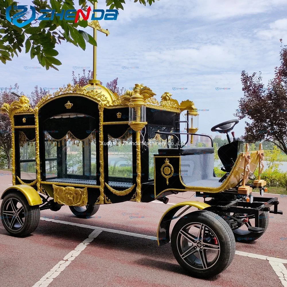 Modern Horse Drawn Carriage High quality/High cost performance  Casket Chariot Horse Hearse Funeral Electric Hearse