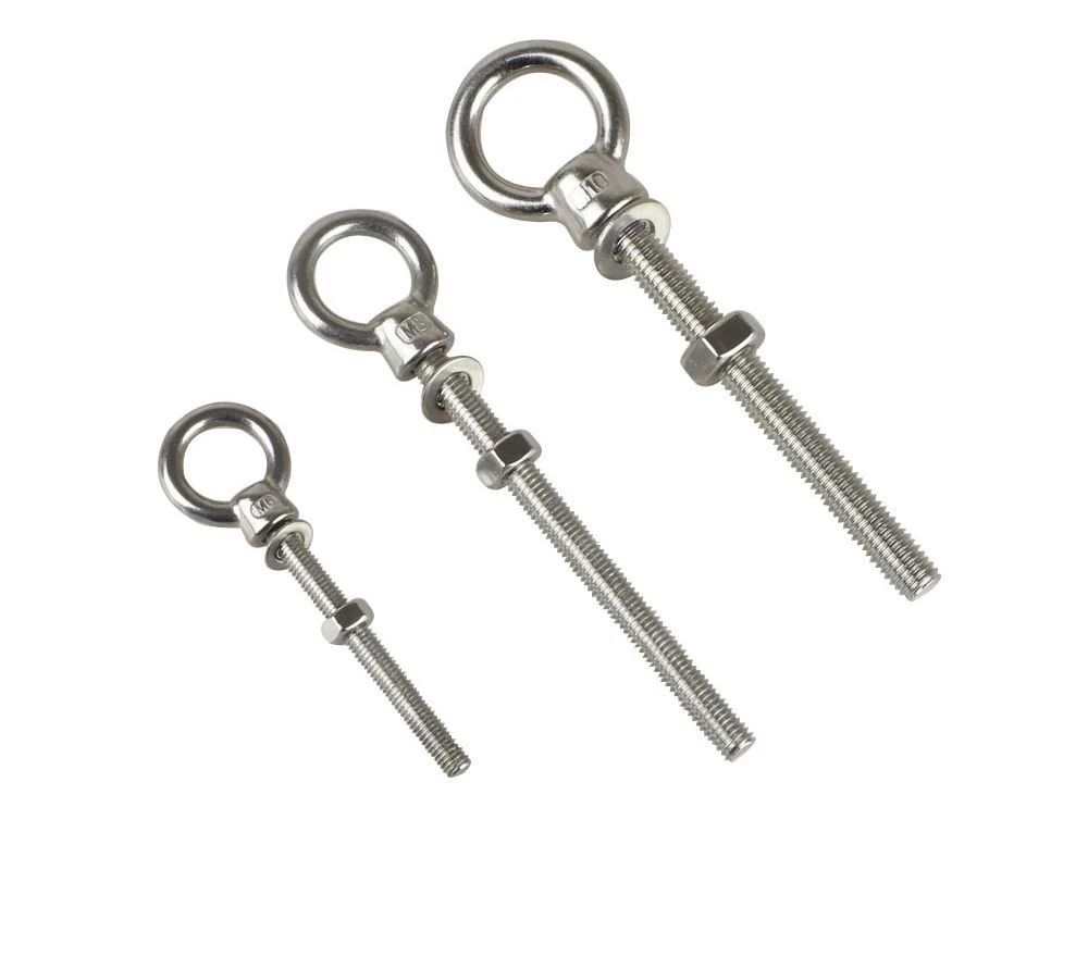 316 Stainless Steel Long Shank Eye Bolt/Nuts Washers