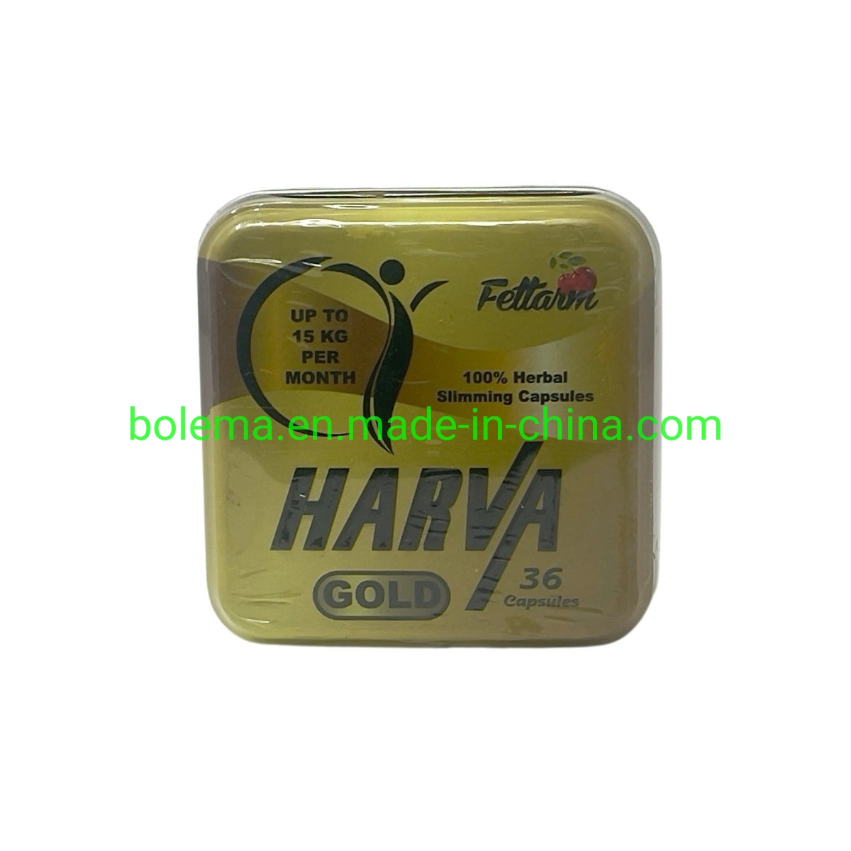 Square Harva Weight Loss Capsules Slimming Capsules Long Iron Box