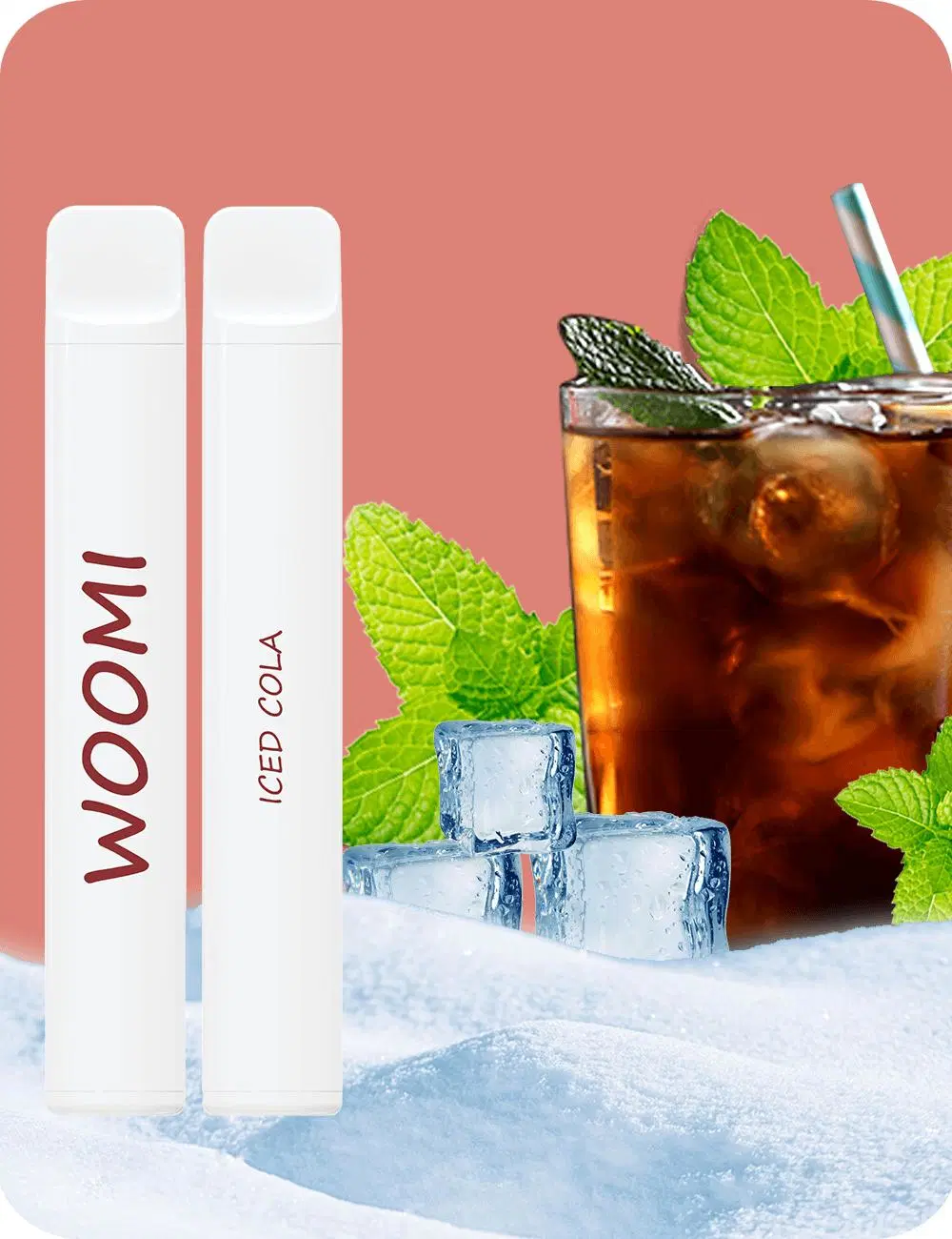 Best Vape 2023 New Trending Woomi OEM ODM Funky Republic Vape Mesh Coil Snow 600 Puffs Disposable/Chargeable Electronic Cigarette