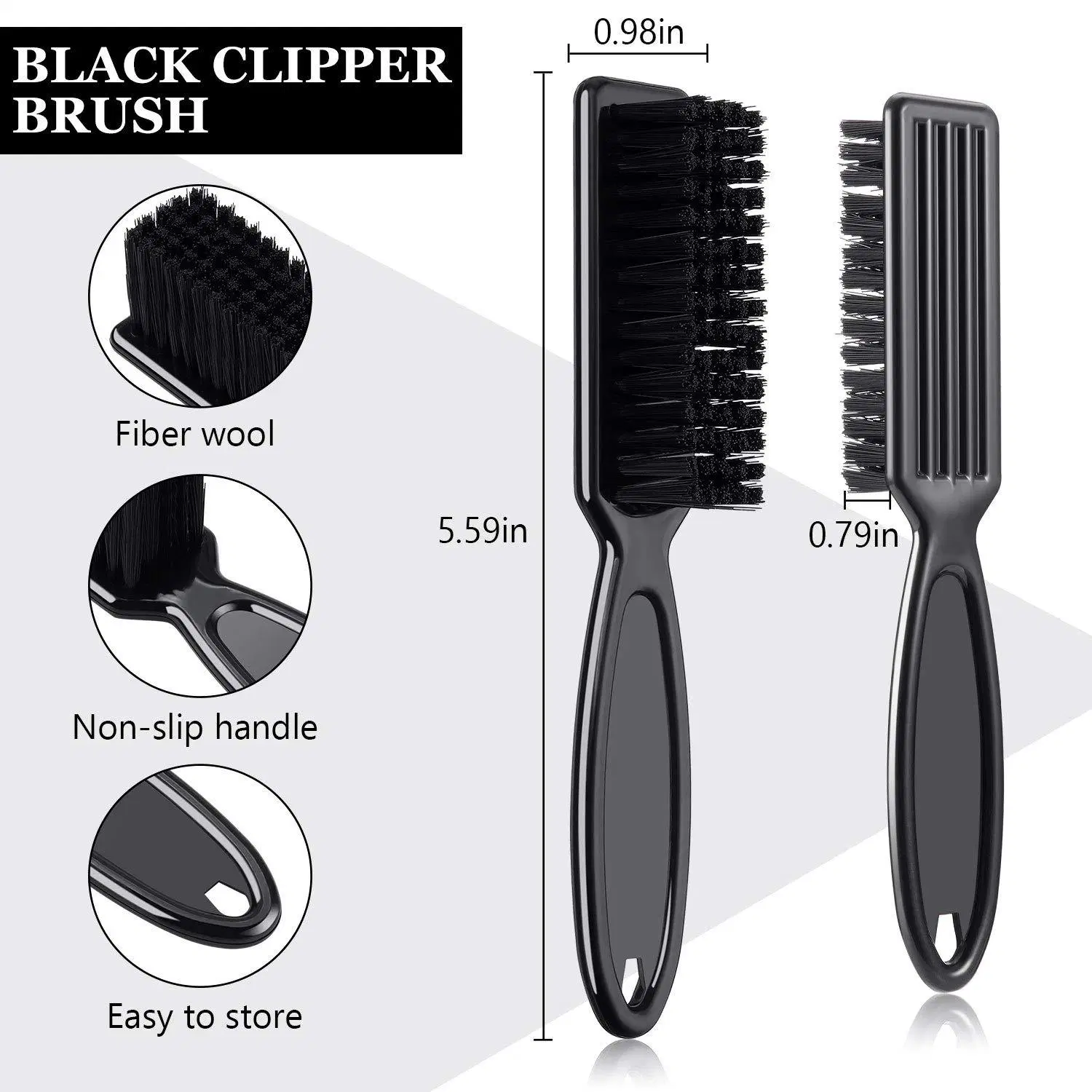 Les cheveux doux Brosse de nettoyage Poignée de professionnels de la Coiffure cou Duster Comb