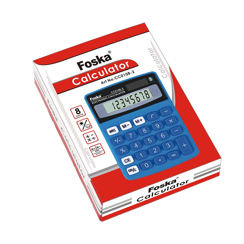 La promotion à 8 chiffres Foska calculatrice de poche avec des couleurs différentes