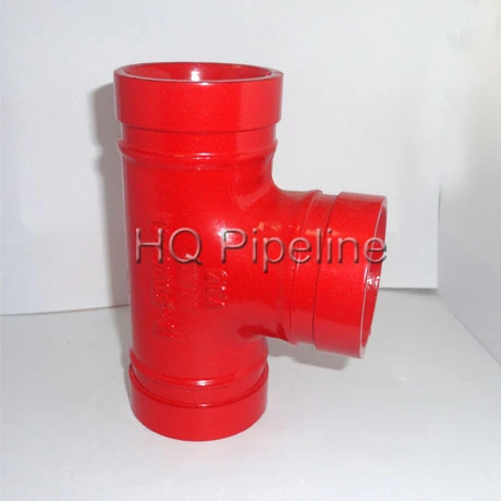 UL/FM Ductile Iron Grooved Pipe Fittings Equal Tee