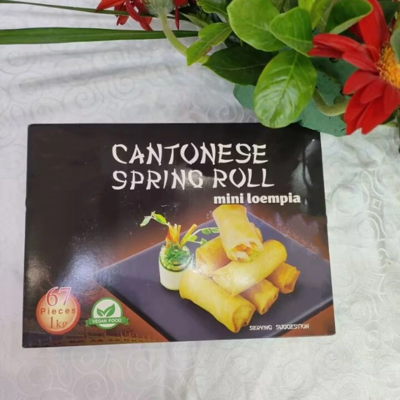 Los alimentos congelados vietnamita pequeño Vegan verduras rollitos de primavera Wrapper Pastelería congelada chino