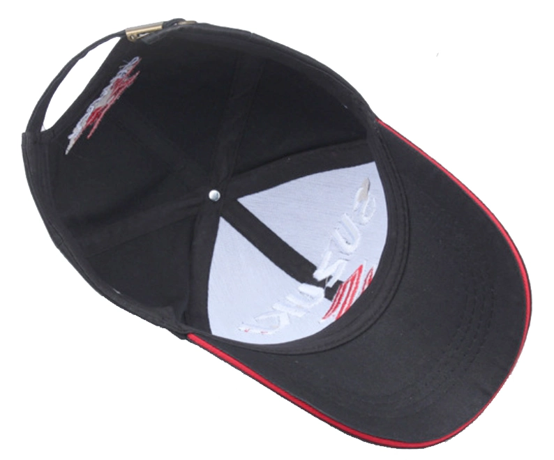 Customize Car Brand Pancake Bill Cotton 3D Raised Embroidery Baseball Cap