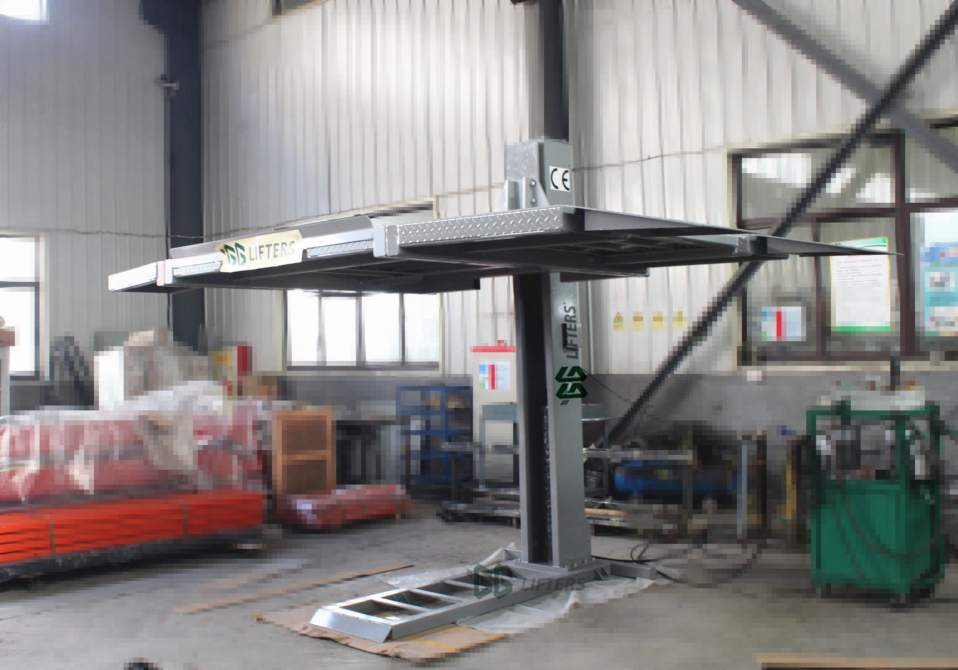 CE single column parking lift car parking system double space for cars auto lift storage lift