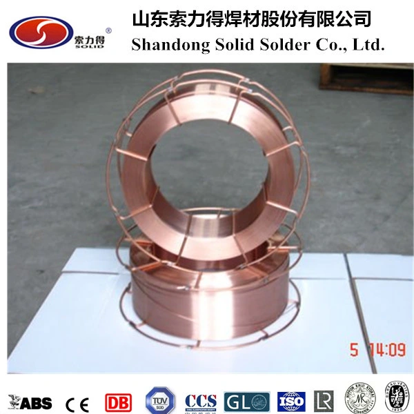 Material de soldadura de alambre de acero recubierto de cobre /ER70S-6