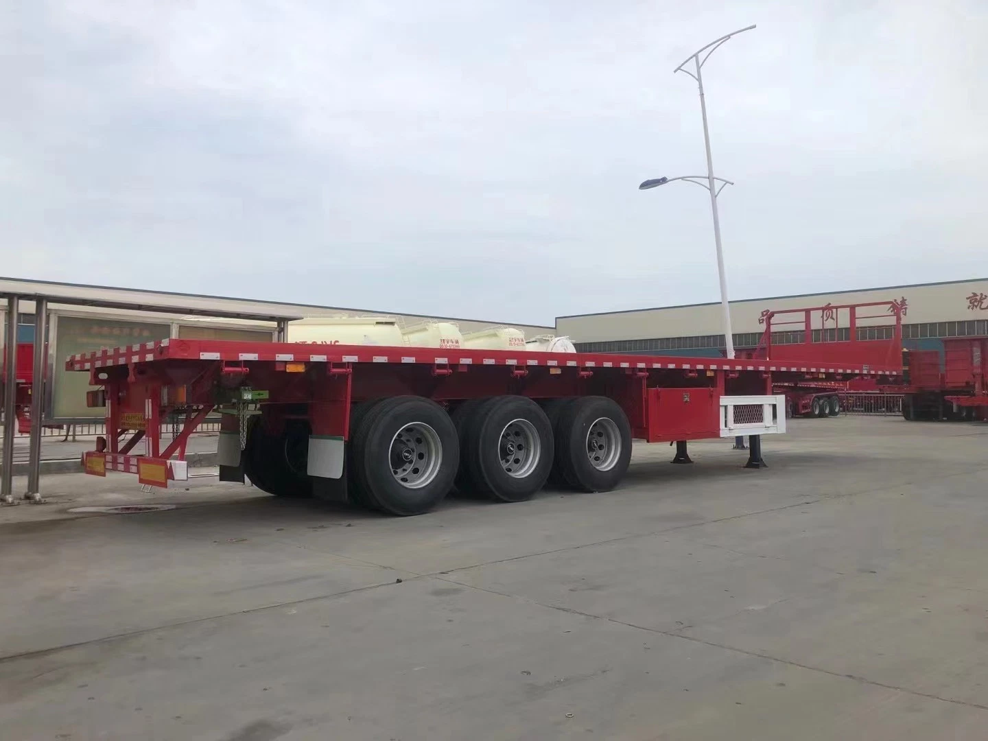 60 tonnes 40 pieds conteneur de bonne qualité châssis plat semi Remorque de camions