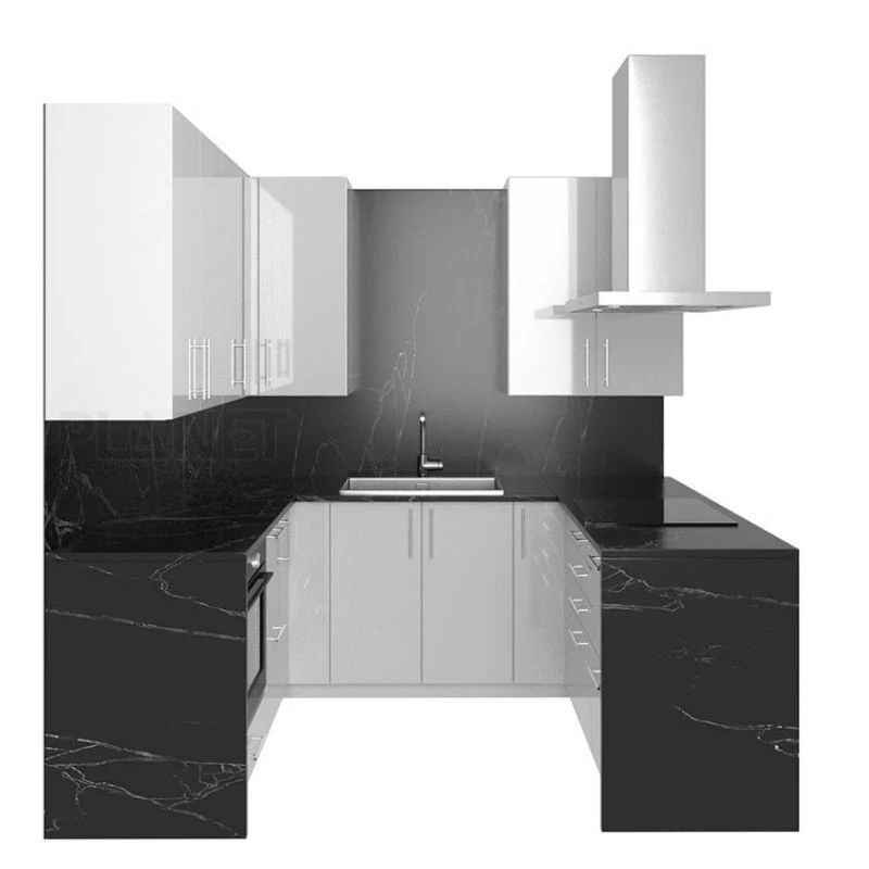 Atacado Custom Flat Pack armários modulares de cozinha mini Kitchenette moderna Para Apartamentos