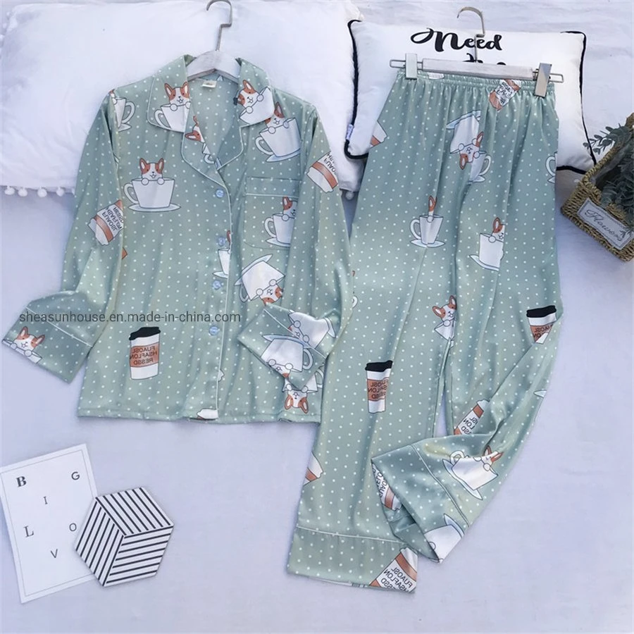 Noite Pajama Suit Luxury pijamas mulheres as mulheres de Desgaste do sono