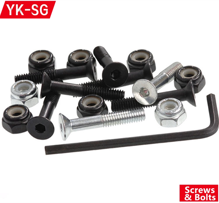 Professional Skateboard Flat Head Board Nail Skateboard Bolts and Nuts