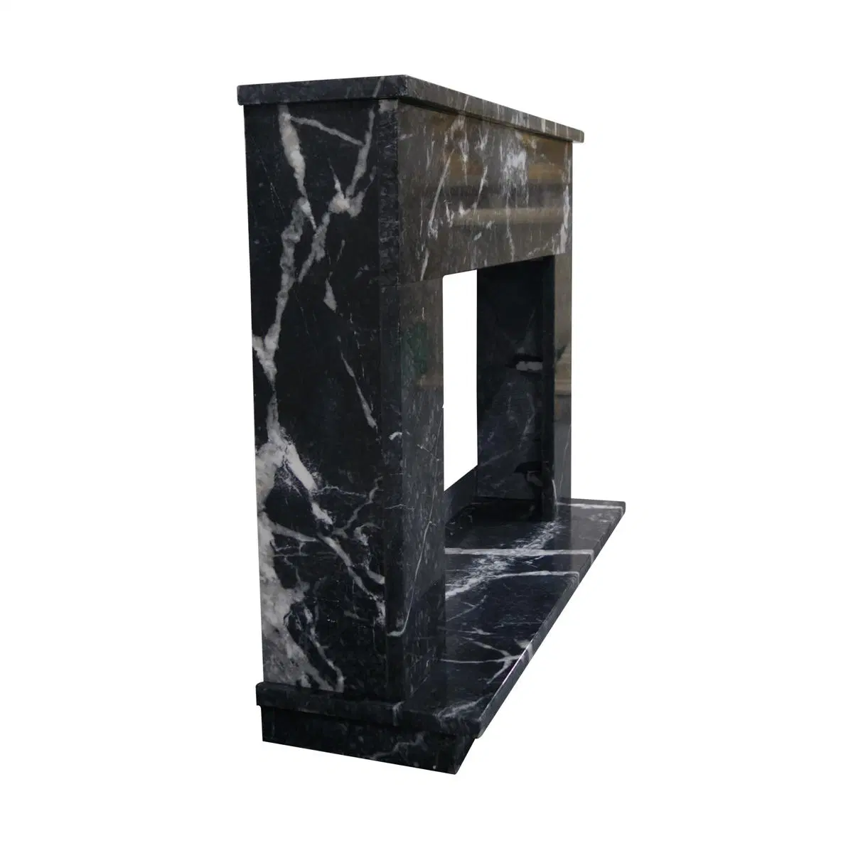 Black Marble Fireplace Mantel (YXFP-037)