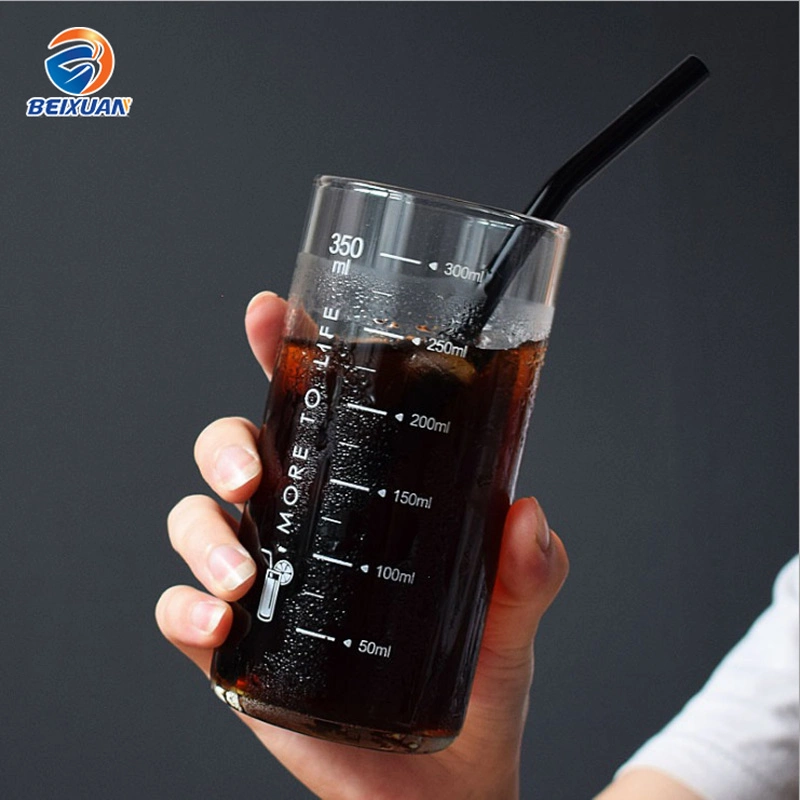 350ml Wholesale Clear Borosilicate Microwave Oven Heatable Glass Bottle Baby Use Dessert Making with Calibration