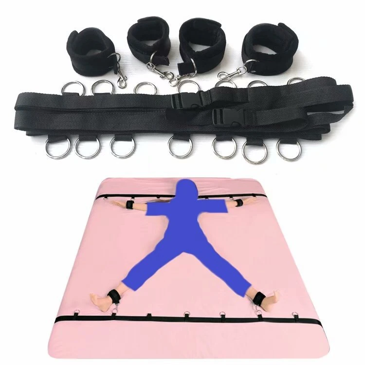 MOG profesional Fabricante esclavo BDSM restricción de bondage cinturón de sujeción Pack de cuerpo de manguitos de mano Bondage