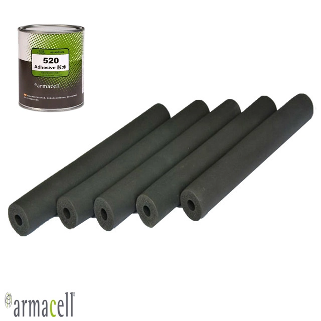 China 5/8'' ID 15mm Thick Armacell Class 1 Foam Rubber Insulation Tube in Black Color