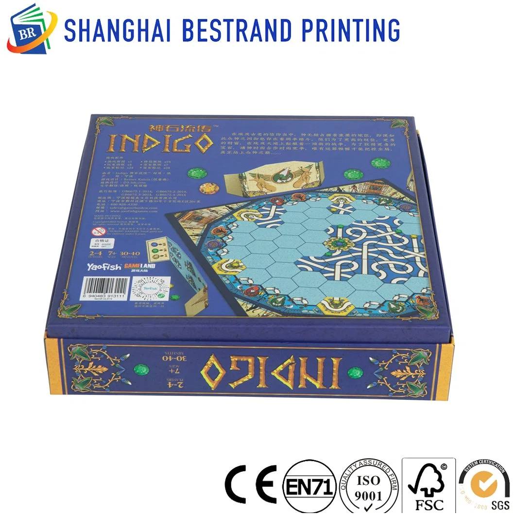 Custom Card Printing in Full Color of High Quality Broadgame Packaging with Clamshell Box:  Tarot, Poker