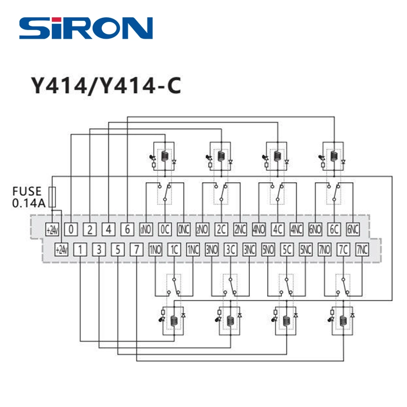 Siron Y414 IC Contact Point Relay Corresponding to All Terminal Wiring PLC Output Modules