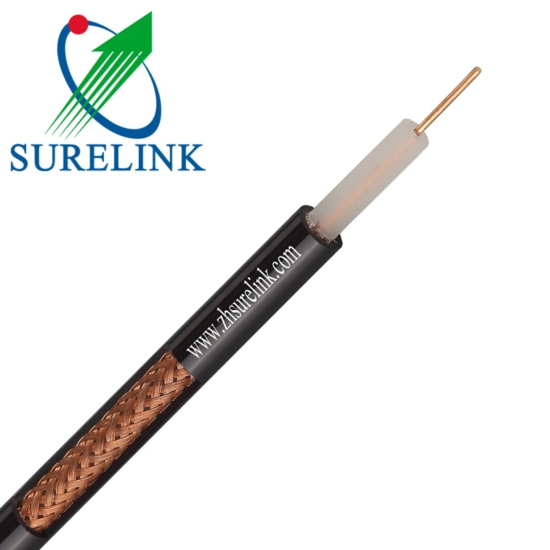 Free Sample Surelink Factory Supply Coax Cable Communication Cable CATV CCTV Camera RG6 Rg11 Rg59 Coaxial Cable