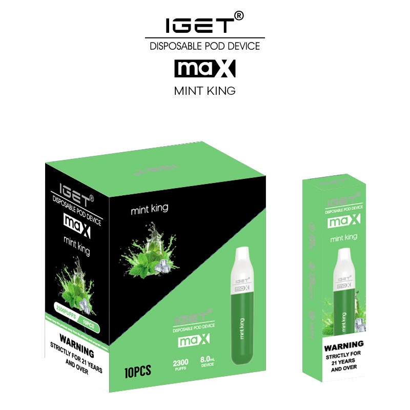 Iget Max 2300 bouffées goûter les saveurs de fruits jetables Mini cigarette électronique