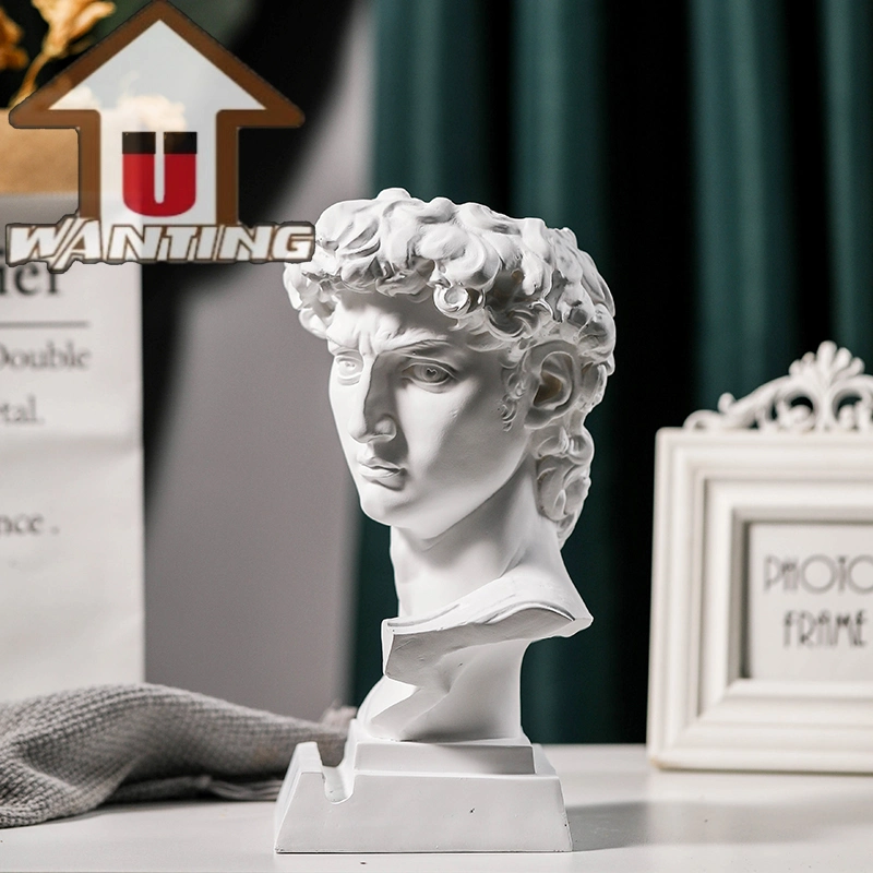 Polyresin David Statues Flor Pot/jarrón decoración interior y exterior Ornament Soporte de teléfono