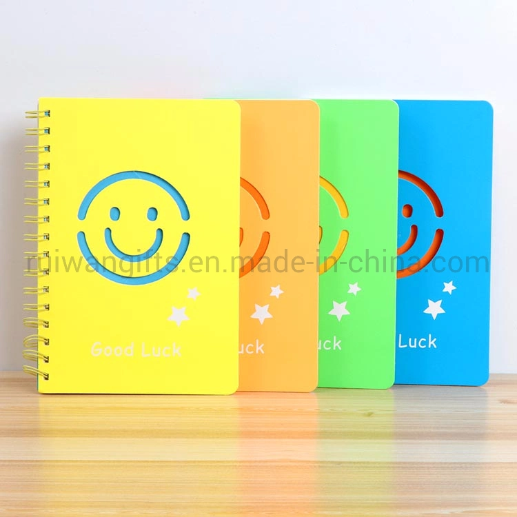 A5 Coil spiral Diary Paper Notebook with Smile Hardcover