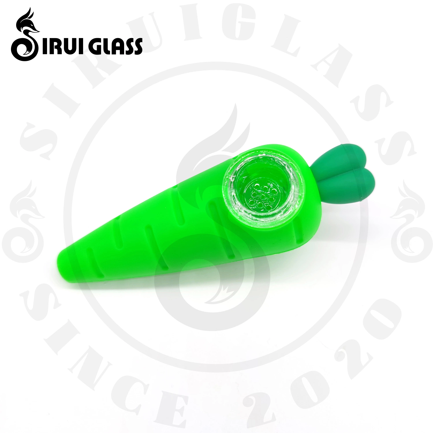 Sirui Silikon Hand Pipe China Großhandel Glas Rauchen Wasserpfeife Shisha Hookah Rauchen Glas Öl Burner Pipe Portable Karotten Essen Silikon-Rauchrohr