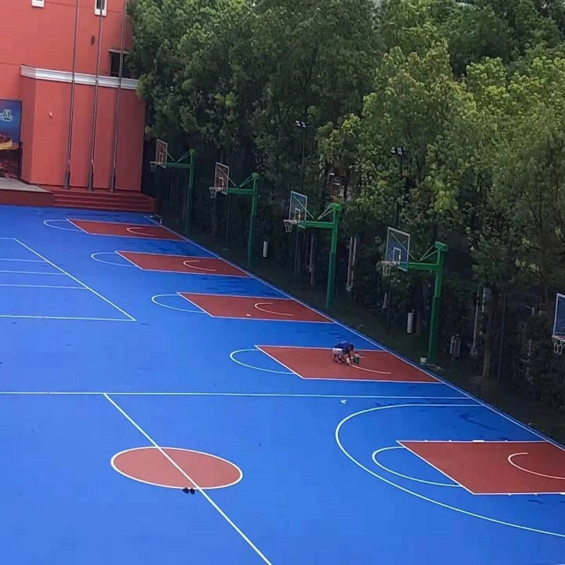 High quality/High cost performance  Synthetic Silicon PU Elastic Layer Tennis Basketball Courts Sports Surface Flooring